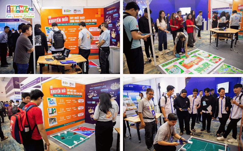 Một số hình ảnh khách hàng trải nghiệm sản phẩm của STEAMZone tại iTECH EXPO 2026